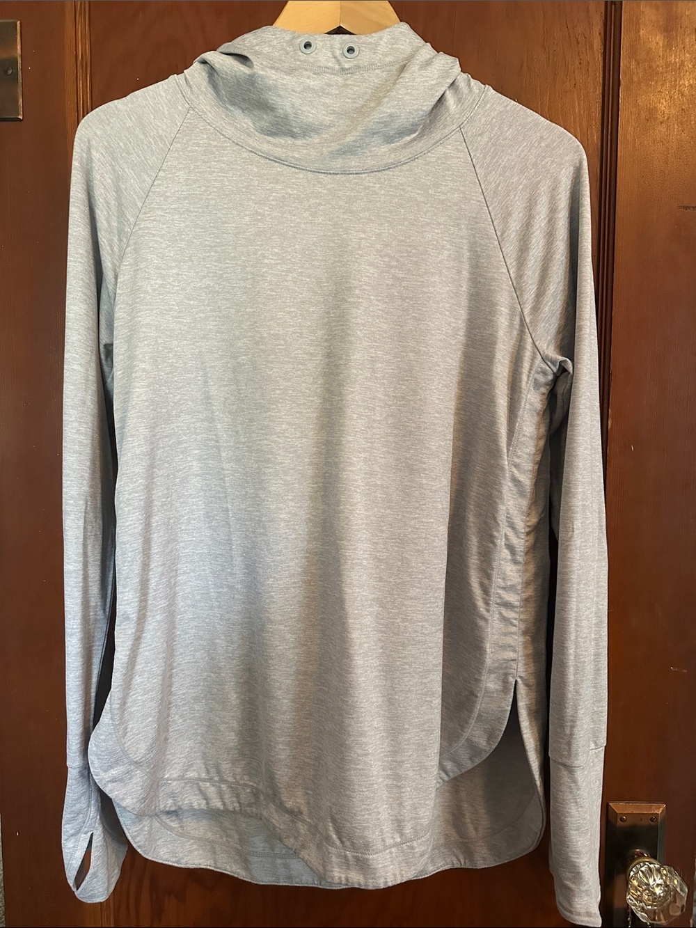 Athleta Uptempo Hoodie Sweatshirt light gray